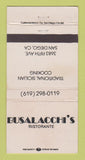 Matchbook Cover - Busalacchi's Ristorante Italian San Diego CA WEAR 30 Strike