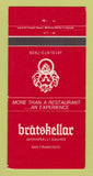 Matchbook Cover - Bratskellar Restaurant San Francisco CA 30 Strike