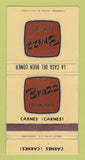 Matchbook Cover - Brazz Restaurant  Puerto Vallarta Mexico WEAR 30 Strike