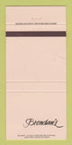 Matchbook Cover - Brendan's Restaurant Buffalo NY 30 Strike