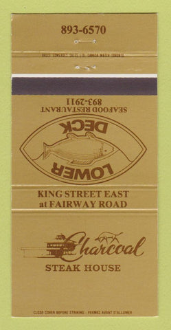 Matchbook Cover - Charcoal Steak House Kitchener ON 30 Strike