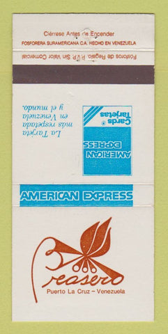 Matchbook Cover - Breasero Puerto La Cruz Venezuela 30 Strike