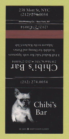 Matchbook Cover - Chibi's Bar N ew York City 30 Strike