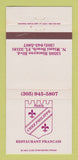 Matchbook Cover - Chez Philippe Restaurant French North Miami Beach FL 30 Strike