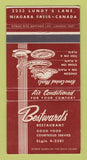 Matchbook Cover - Bestward's Restaurant Niagara Falls ON 30 Strike