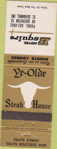 Matchbook Cover - Hotel Esquire St Catherines ON Canada