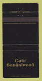 Matchbook Cover - Cafe Sandalwood Fairfield NJ Prime Management 30 Strike