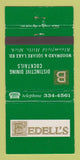 Matchbook Cover - Bedell's Restaurant Bloomfield Hills MI WEAR 30 Strike