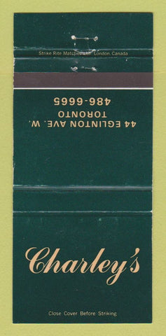 Matchbook Cover - Charley's Toronto ON WEAR 30 Strike