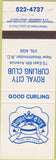 Matchbook Cover - Royal City Curling Club New Westminster BC