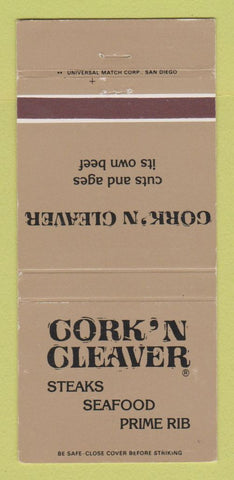 Matchbook Cover - Cork n Cleaver Restaurant WEAR 30 Strike