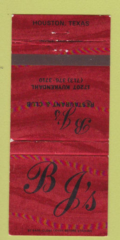 Matchbook Cover - BJ's Restaurant Houston TX 30 Strike
