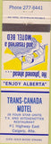 Matchbook Cover - Trans Canada Motel Calgary AB