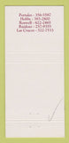 Matchbook Cover - Cattle Baron Restaurant Portales Hobbs Roswell NM 30 Strike