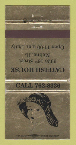Matchbook Cover - Catfish House Moline IL WEAR 30 Strike