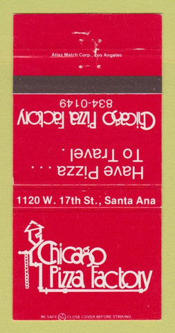 Matchbook Cover - Chicago Pizza Factory Santa Ana CA 30 Strike