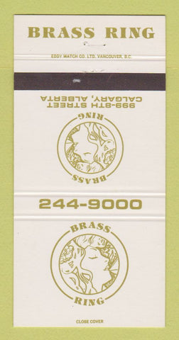 Matchbook Cover - Brass Ring Restaurant Calgary AB 30 Strike