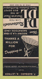 Matchbook Cover - B&L Restaurant Regina Saskatoon North Battleford SK 30 Strike