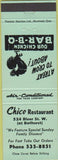 Matchbook Cover - Chico Restaurant bbq chicken