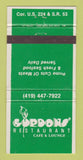 Matchbook Cover - Gordons' Restaurant Cafe Lounge 30 Strike
