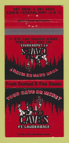 Matchbook Cover - The Caves Fort Lauderdale FL 30 Strike