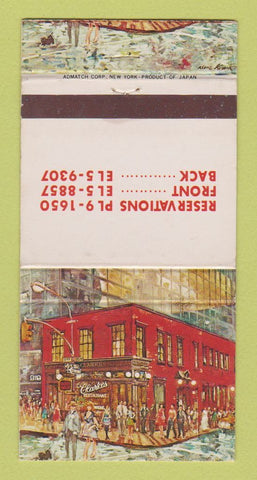 Matchbook Cover - Clarkes Restaurant New York City? 30 Strike