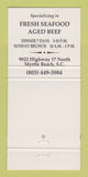 Matchbook Cover - Chestnut Hill Restaurant Myrtle Beach SC 30 Strike