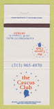 Matchbook Cover - The Caucus Club Detroit MI 30 Strike