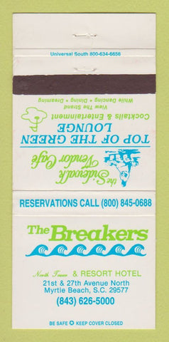 Matchbook Cover - The Breakers Resort Hotel Myrtle Beach SC 30 Strike
