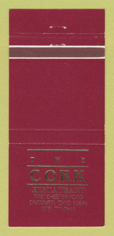 Matchbook Cover - The Cork Restaurant Cincinnati OH 30 Strike