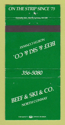 Matchbook Cover - Beef & Ski Company North Conway NH WEAR 30 Strike
