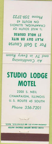 Matchbook Cover - Studio Lodge Motel Champaign IL