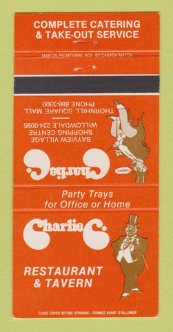 Matchbook Cover - Charlie C's Restaurant Willowdale ON  30 Strike