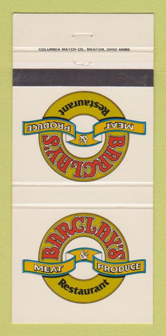 Matchbook Cover - Barclay's Restaurant  30 Strike