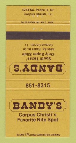Matchbook Cover - Bandy's Corpus Christi TX 30 Strike