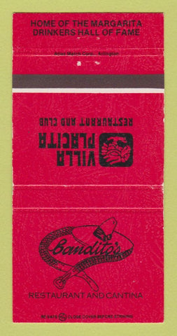 Matchbook Cover - Bandito's Restaurant Cantina Dallas TX 30 Strike