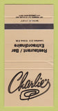 Matchbook Cover - Charlie's Restaurant WEAR 30 Strike