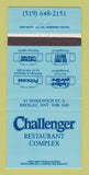 Matchbook Cover - Challenger Restaurant Complex Breslau ON 30 Strike