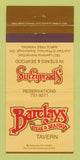 Matchbook Cover - Barclays Steak Seafood Tavern Scarborough ON 30 Strike