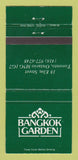 Matchbook Cover - Bangkok Garden Toronto ON WEAR GREEN 30 Strike