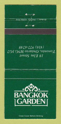 Matchbook Cover - Bangkok Garden Toronto ON WEAR GREEN 30 Strike
