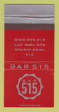 Matchbook Cover - Bar 515 New York City 30 Strike