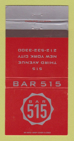Matchbook Cover - Bar 515 New York City 30 Strike