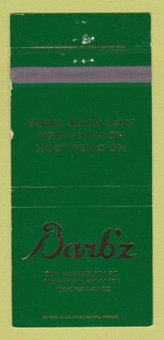 Matchbook Cover - Barb'z Restaurant Newport KY 30 Strike