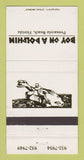Matchbook Cover - Boy on a Dolphin Pensacola Beach FL 30 Strike