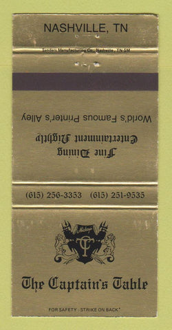 Matchbook Cover - The Captain's Table Nashville TN 30 Strike
