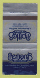 Matchbook Cover - Bertrand's Restaurant Winnipeg MB WEAR 30 Strike