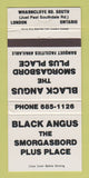 Matchbook Cover - Black Angus Smorgasbord London ON WEAR 30 Strike