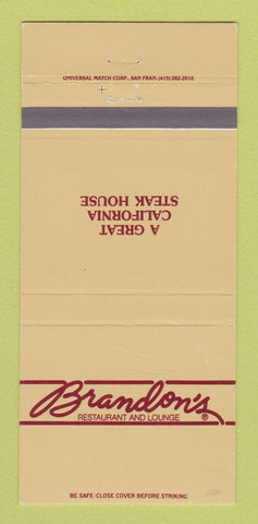 Matchbook Cover - Brandon's Restaurant Milpitas Costa Mesa CA WEAR 30 Strike
