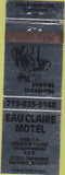 Matchbook Cover - Eau Claire Motel WI